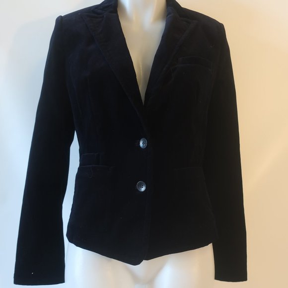 NWT Womens Kai-aakmann Black Velour 2 Button Blazer Sz L * - Picture 2 of 7